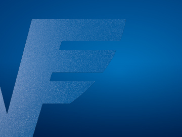 Ein blauer Farbverlauf mit dem Volksbank-Logo